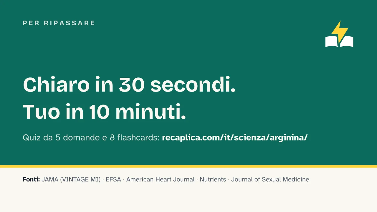 Slide 19 della presentazione su Arginina: Per ripassare