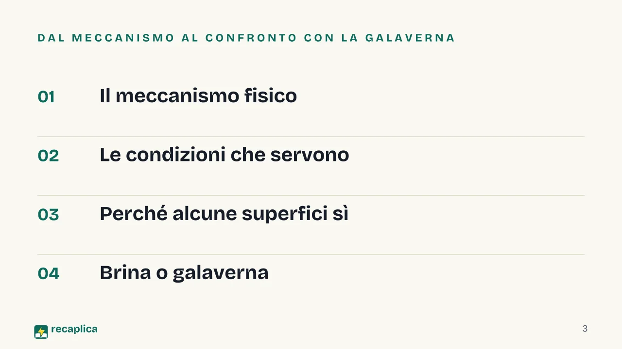 Slide 3 della presentazione su Brina: Dal meccanismo al confronto con la galaverna