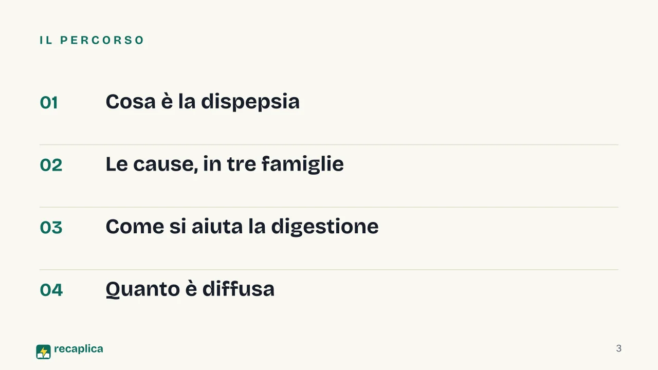 Slide 3 della presentazione su Cattiva digestione: Il percorso