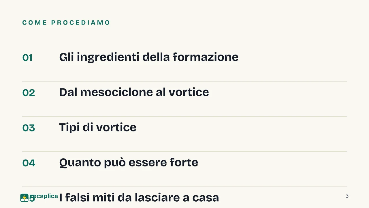 Slide 3 della presentazione su Come si forma una tromba d'aria: Come procediamo