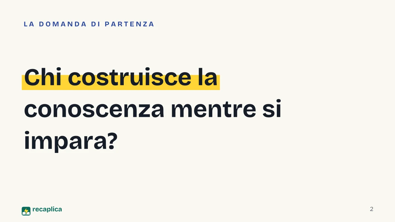 Slide 2 della presentazione su Costruttivismo: Chi costruisce la conoscenza mentre si impara?
