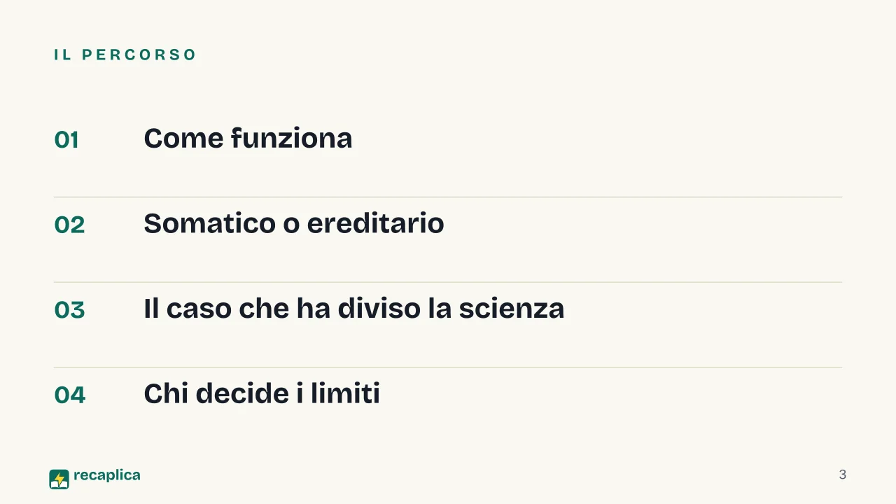 Slide 3 della presentazione su CRISPR: Il percorso