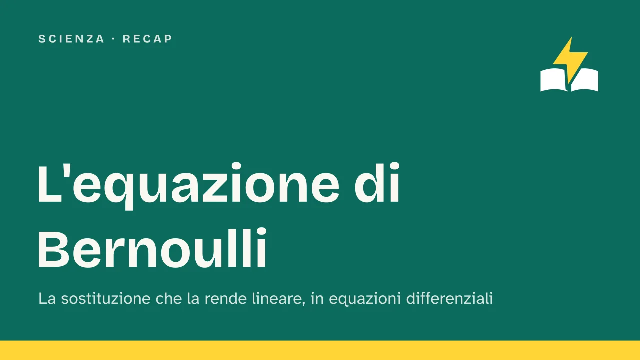 Slide 1 della presentazione su Equazione differenziale di Bernoulli: L'equazione di Bernoulli