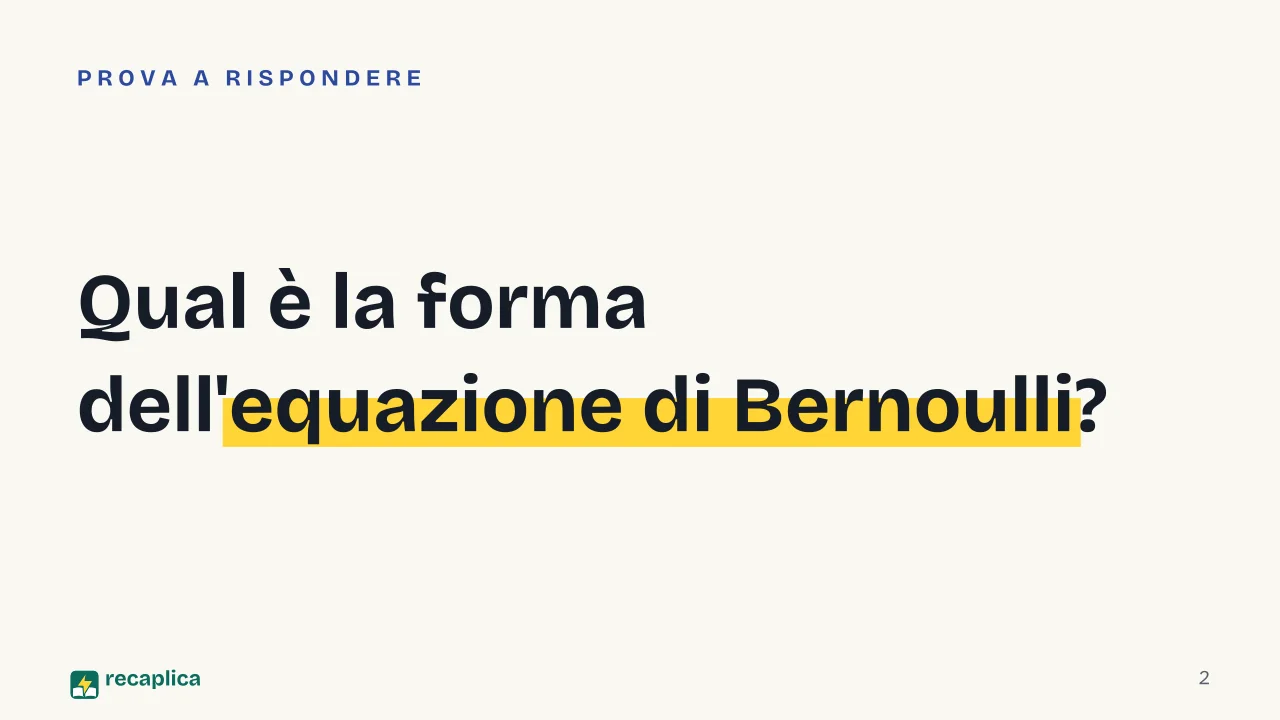 Slide 2 della presentazione su Equazione differenziale di Bernoulli: Qual è la forma dell'equazione di Bernoulli?