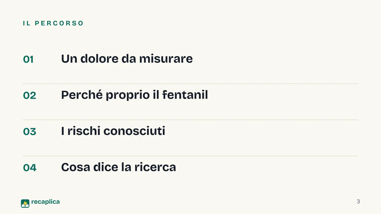 Slide 3 della presentazione su Fentanil in terapia intensiva neonatale: Il percorso