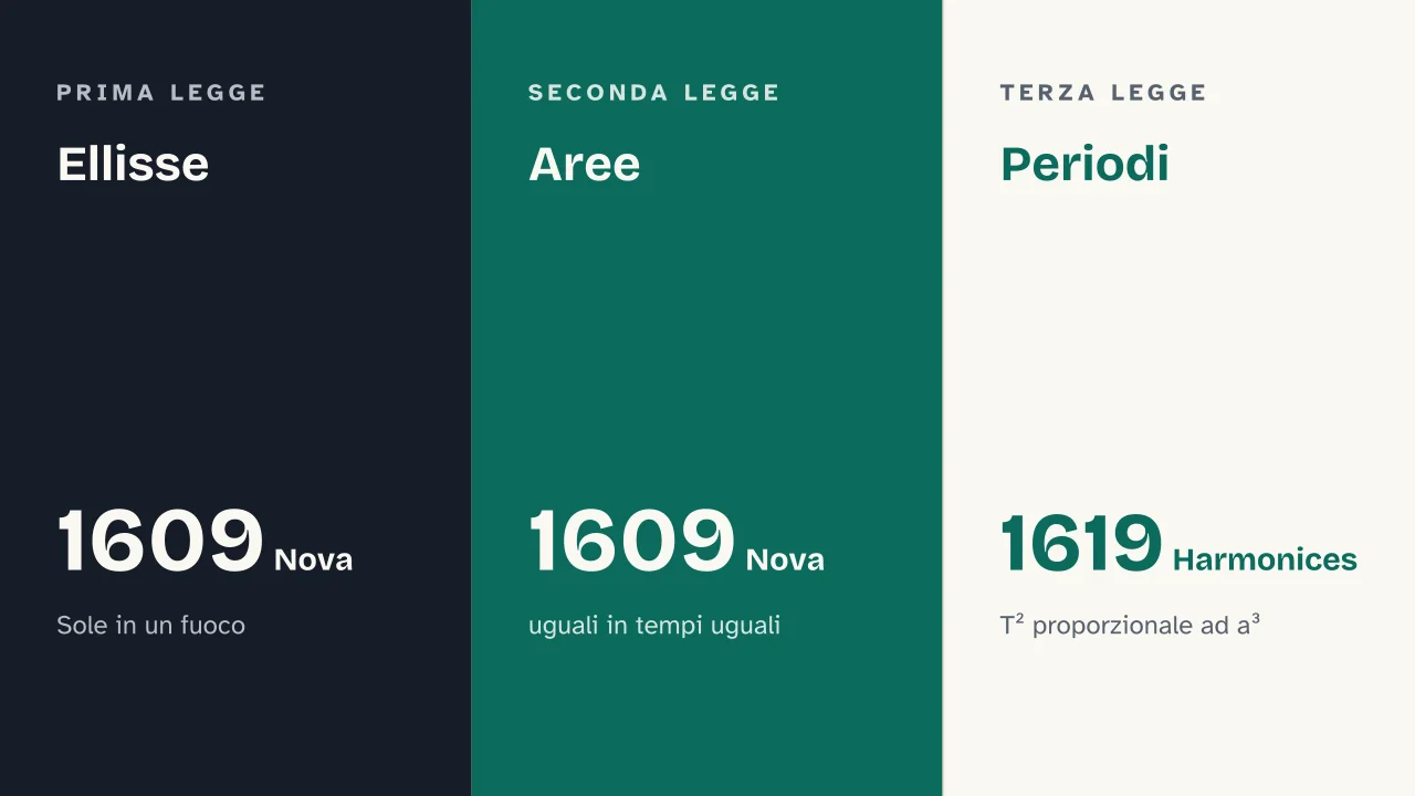 Slide 4 della presentazione su Legge di gravitazione universale: Ellisse · Aree · Periodi