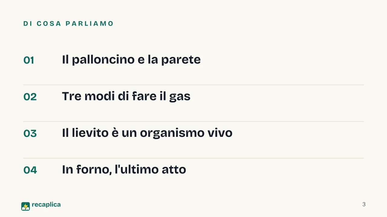 Slide 3 della presentazione su La lievitazione: Di cosa parliamo