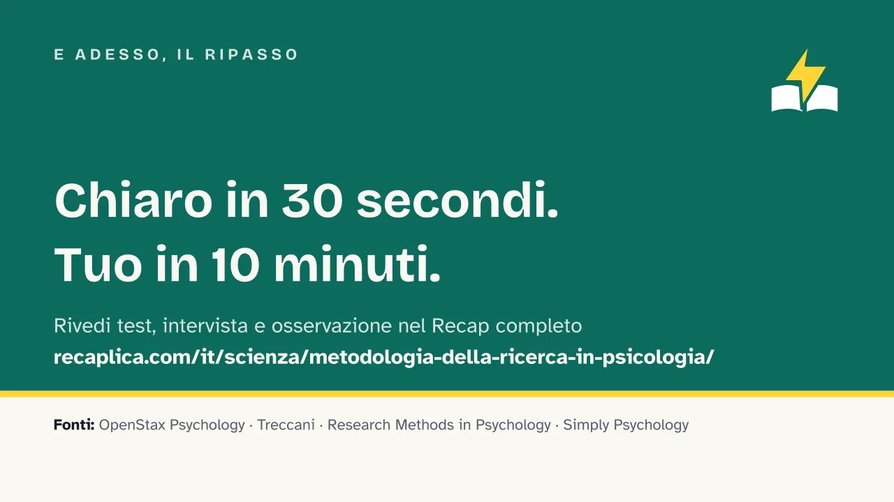 Slide 15 della presentazione su Metodologia della ricerca in psicologia: E adesso, il ripasso