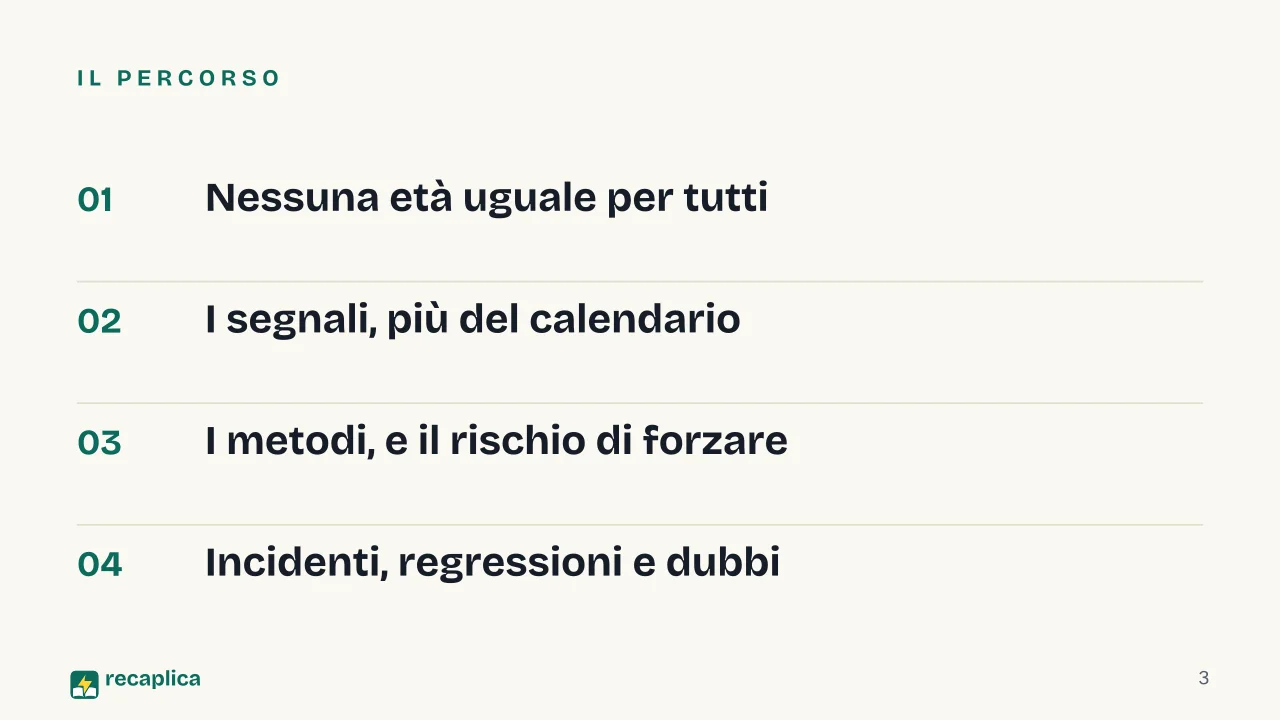 Slide 3 della presentazione su Spannolinamento: Il percorso