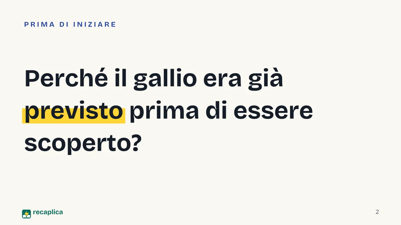 Slide 2 della presentazione su La tavola periodica: Perché il gallio era già previsto prima di essere scoperto?