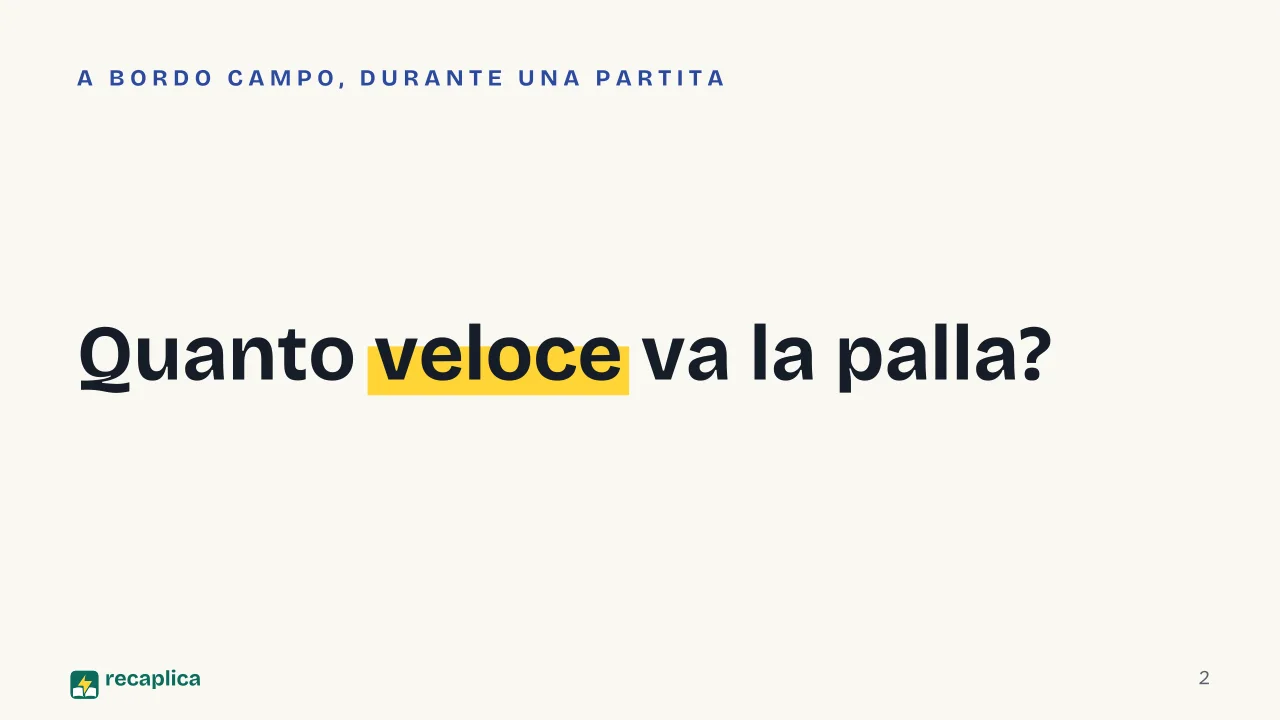 Slide 2 della presentazione su Trasformazioni di Galileo: Quanto veloce va la palla?