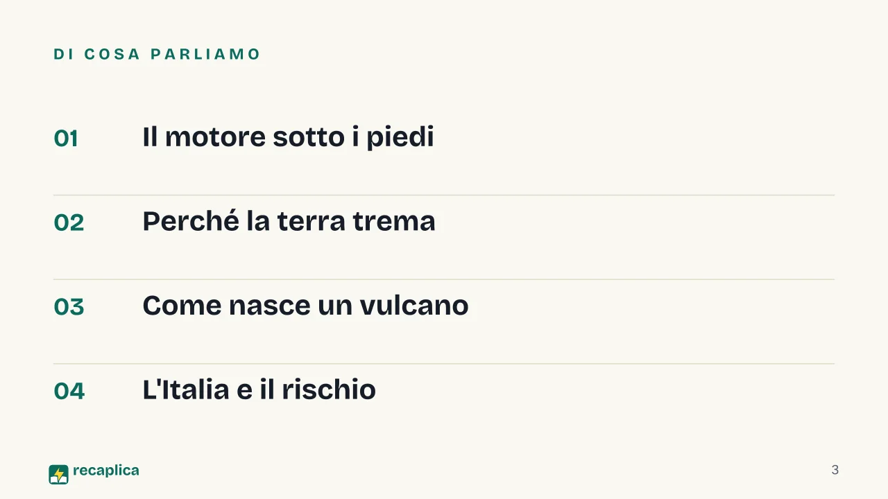 Slide 3 della presentazione su Vulcani e terremoti: Di cosa parliamo