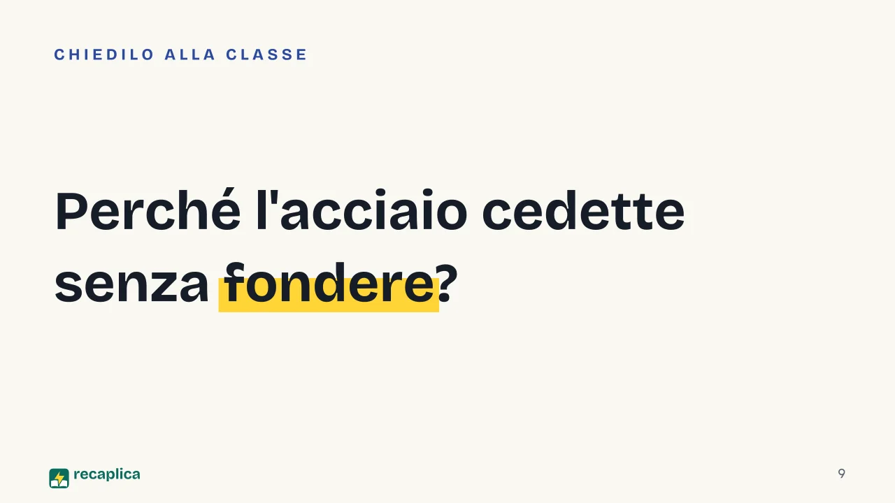 Slide 9 della presentazione su 11 settembre 2001: Perché l'acciaio cedette senza fondere?