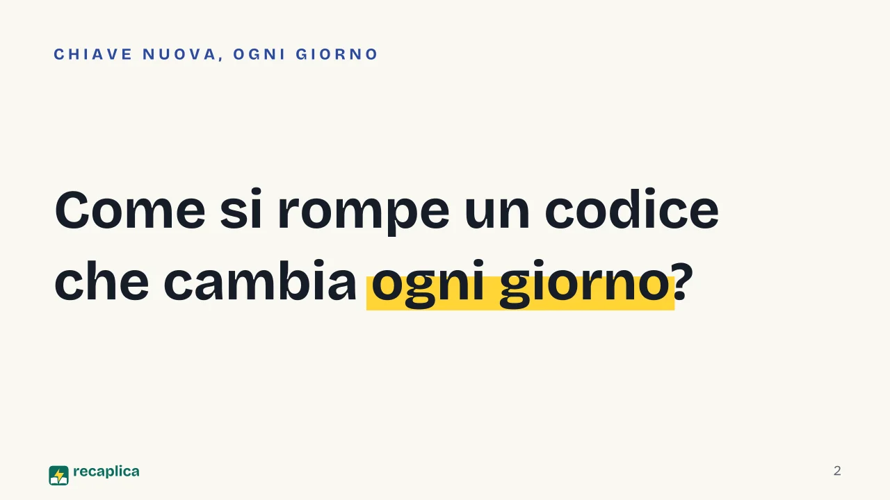 Slide 2 della presentazione su Alan Turing e la macchina Enigma: Come si rompe un codice che cambia ogni giorno?