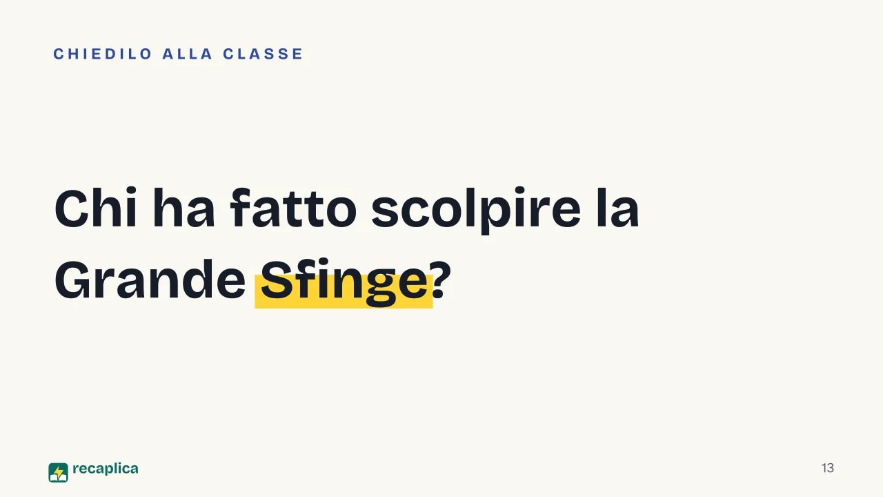 Slide 13 della presentazione su Civiltà egizia: Chi ha fatto scolpire la Grande Sfinge?