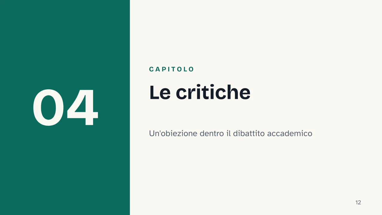 Slide 12 della presentazione su Clifford Geertz: Capitolo 04: Le critiche