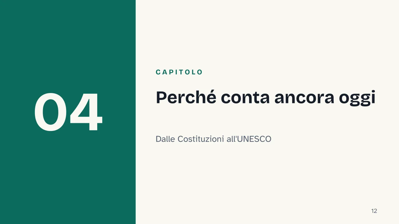 Slide 12 della presentazione su Dichiarazione dei diritti dell'uomo e del cittadino: Capitolo 04: Perché conta ancora oggi