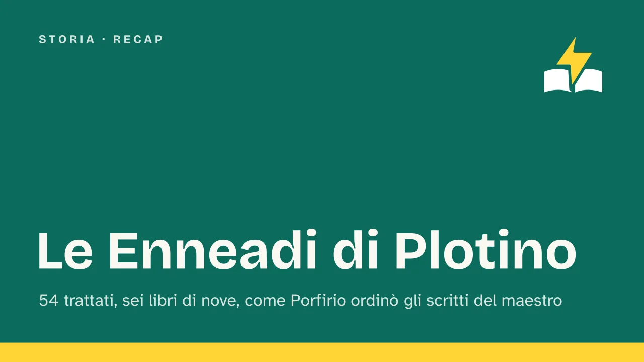 Slide 1 della presentazione su Le Enneadi di Plotino, cosa sono e come sono organizzate: Le Enneadi di Plotino