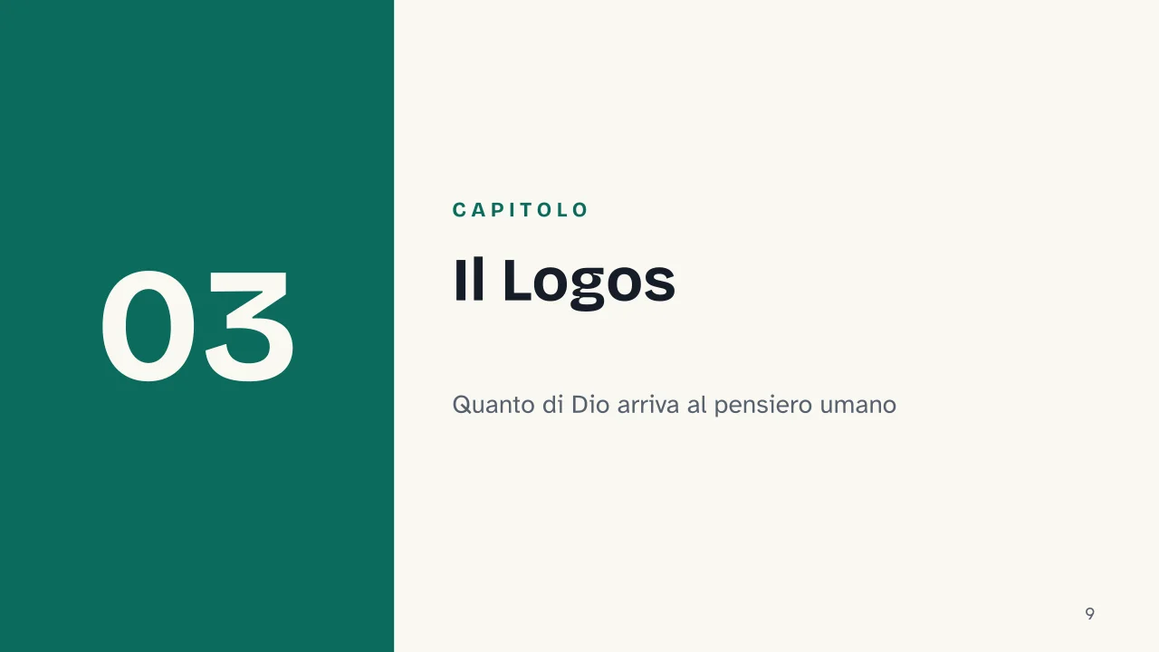 Slide 9 della presentazione su Filone di Alessandria: Capitolo 03: Il Logos