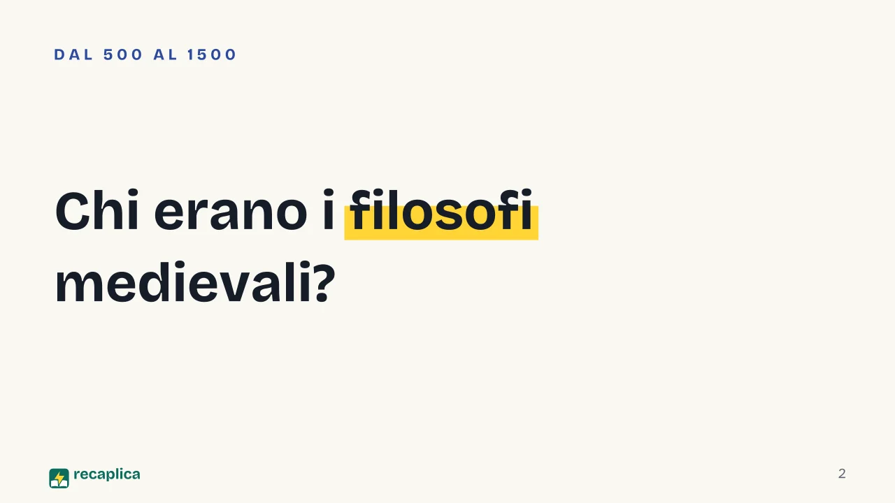 Slide 2 della presentazione su Filosofia medievale: Chi erano i filosofi medievali?