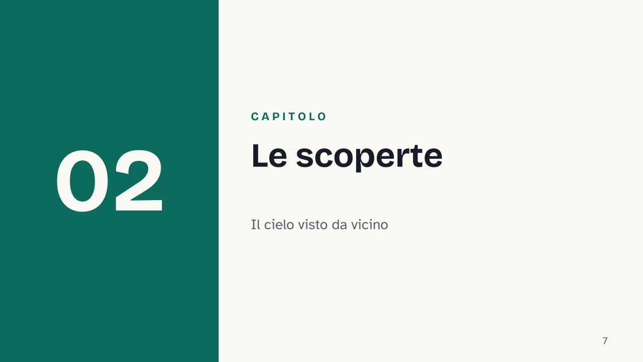 Slide 7 della presentazione su Galileo Galilei: Capitolo 02: Le scoperte