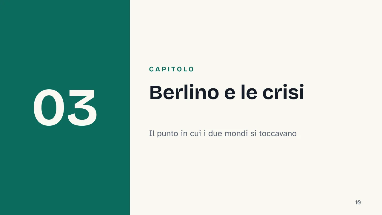 Slide 10 della presentazione su Guerra fredda: Capitolo 03: Berlino e le crisi
