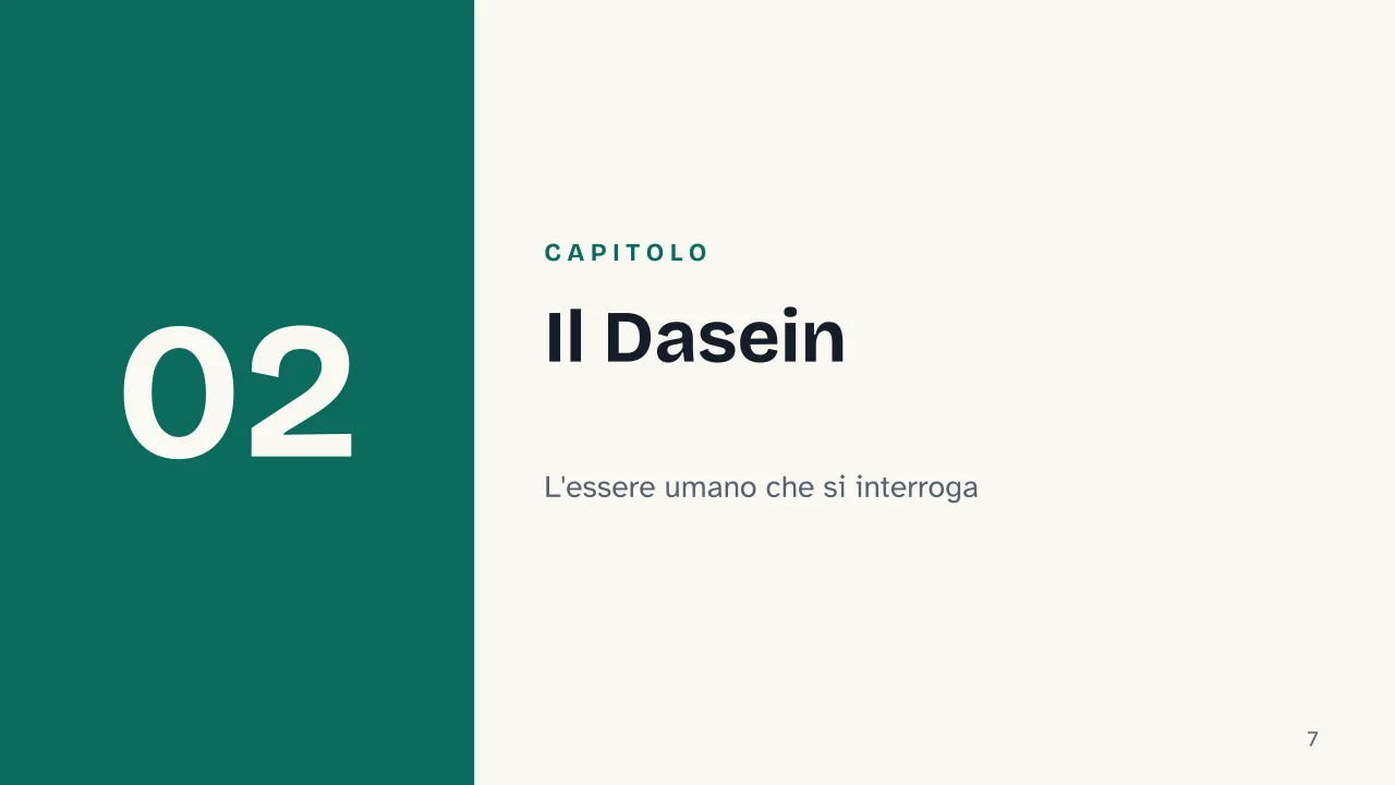 Slide 7 della presentazione su Heidegger: Capitolo 02: Il Dasein