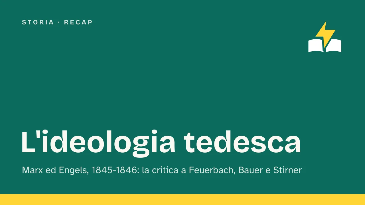 Slide 1 della presentazione su L'ideologia tedesca di Marx ed Engels: L'ideologia tedesca