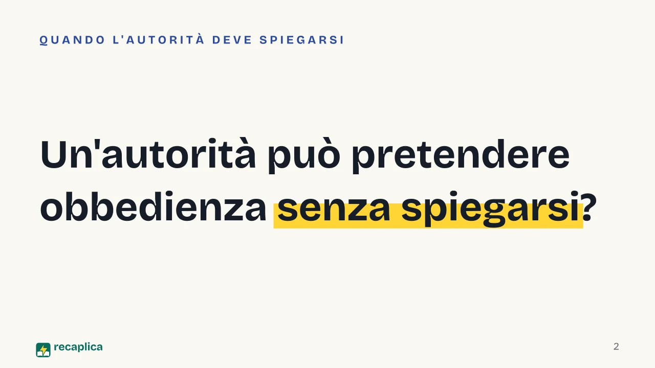 Slide 2 della presentazione su Illuminismo: Un'autorità può pretendere obbedienza senza spiegarsi?