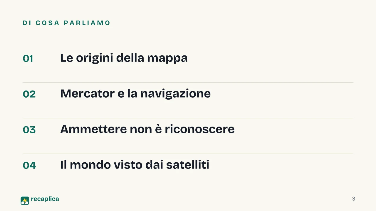 Slide 3 della presentazione su Mappa del mondo: Di cosa parliamo