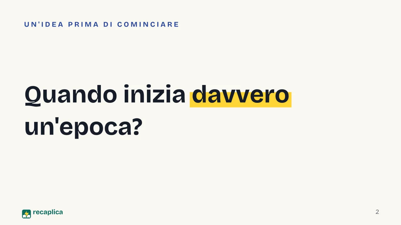 Slide 2 della presentazione su Medioevo: Quando inizia davvero un'epoca?