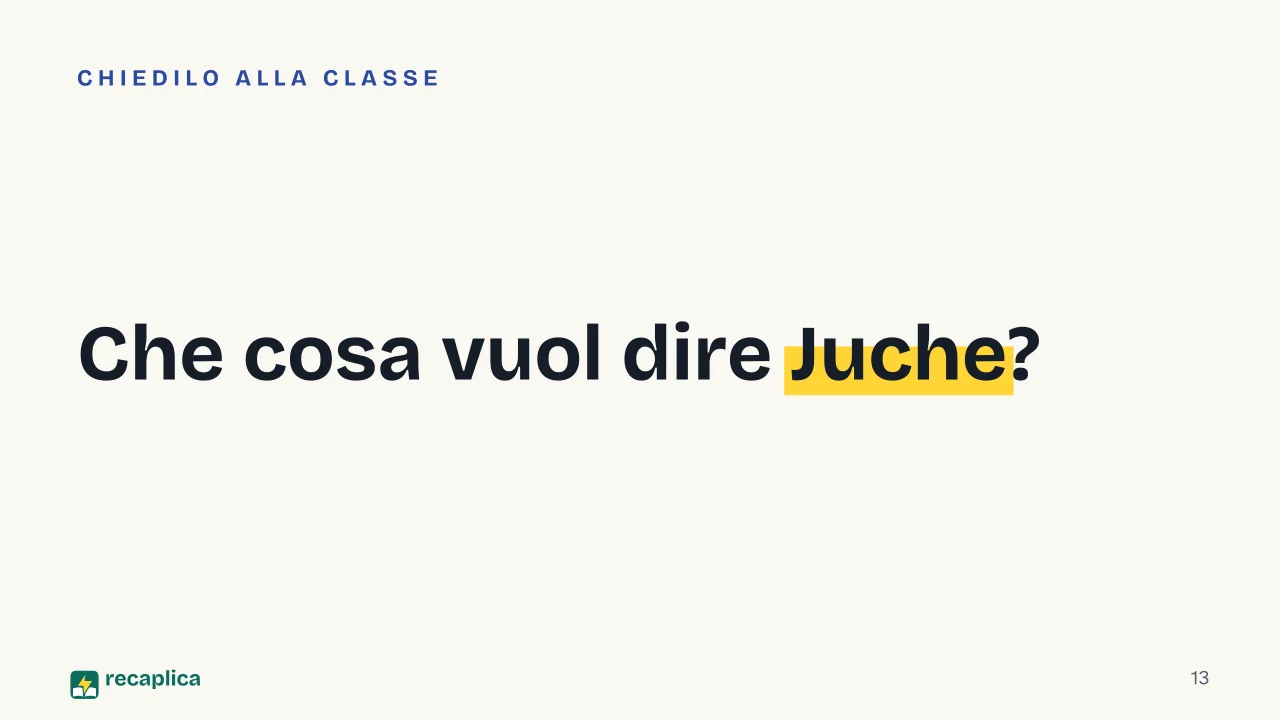 Slide 13 della presentazione su Perché la Corea è divisa in due: Che cosa vuol dire Juche?