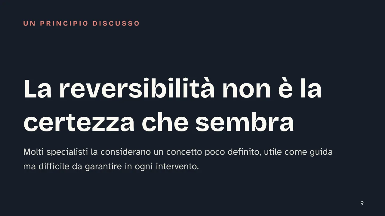 Slide 9 della presentazione su Restauro opere d'arte: La reversibilità non è la certezza che sembra