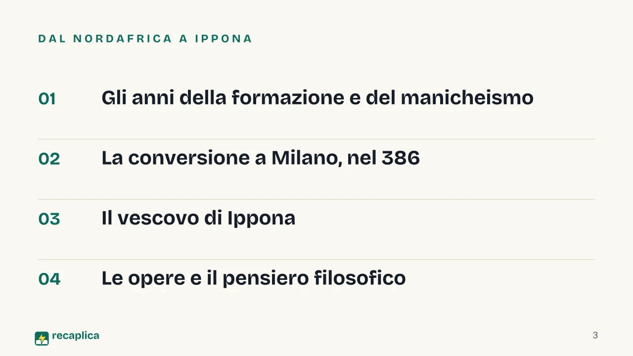 Slide 3 della presentazione su Sant'Agostino: Dal Nordafrica a Ippona