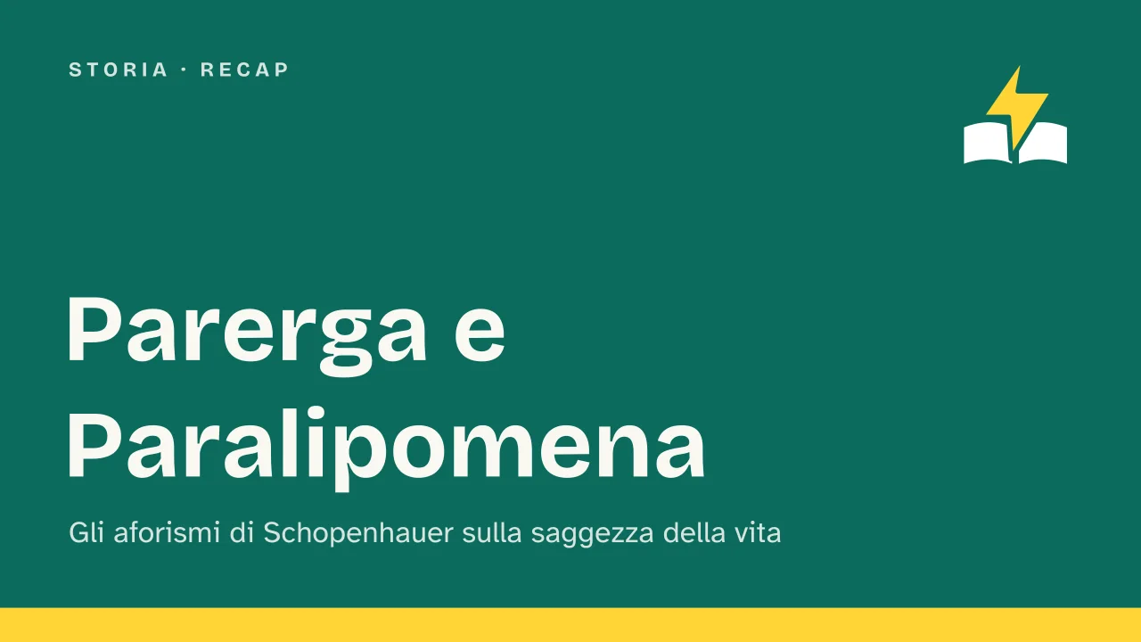 Slide 1 della presentazione su Parerga e Paralipomena di Schopenhauer: Parerga e Paralipomena