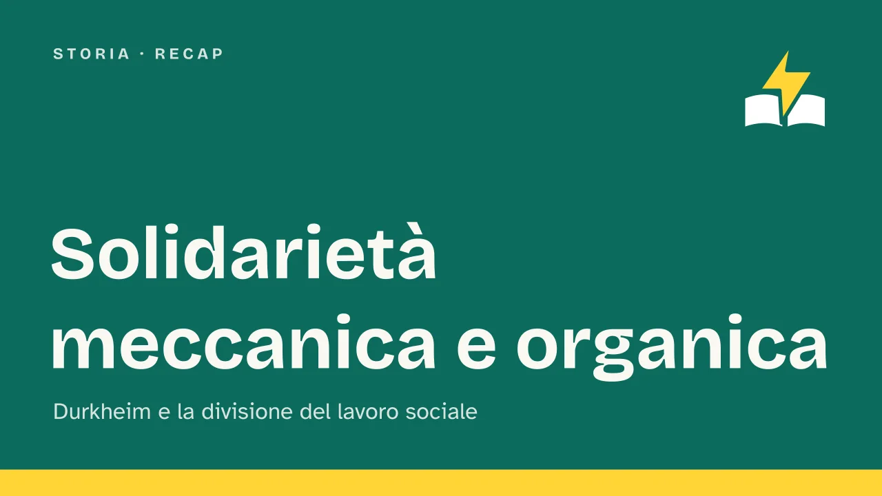 Slide 1 della presentazione su Solidarietà meccanica e organica: Solidarietà meccanica e organica
