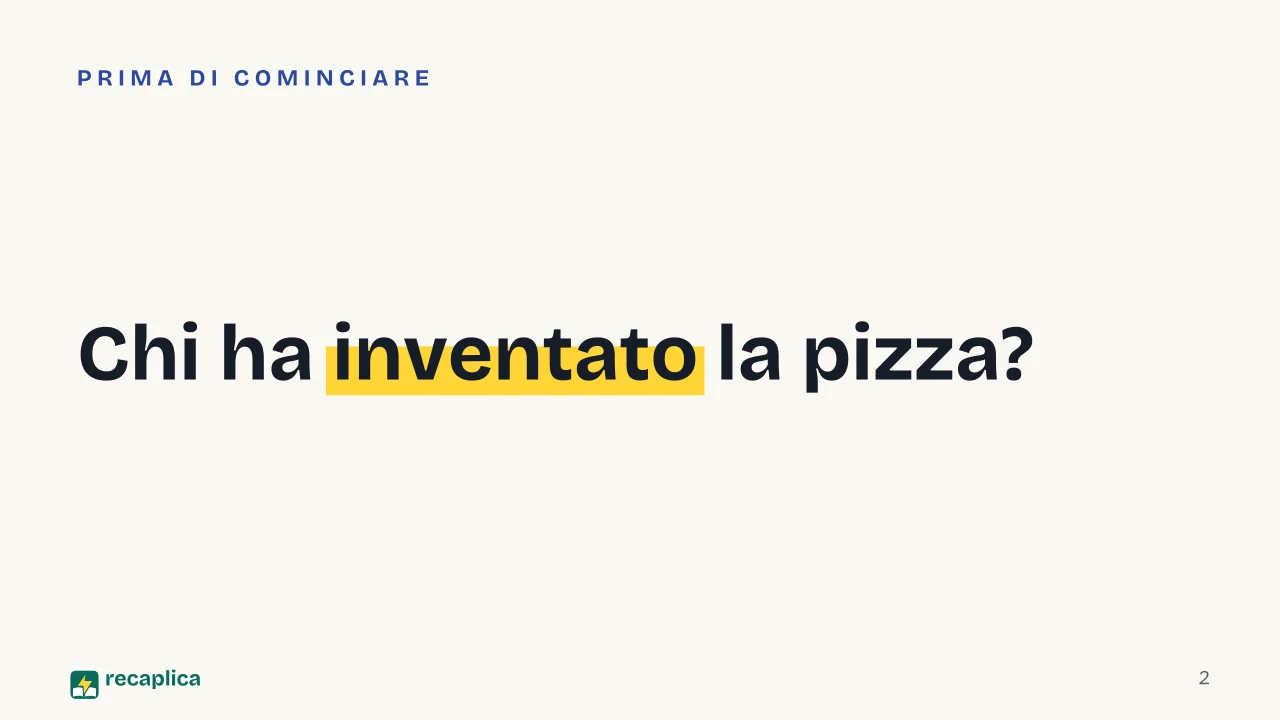 Slide 2 della presentazione su Storia della pizza: Chi ha inventato la pizza?
