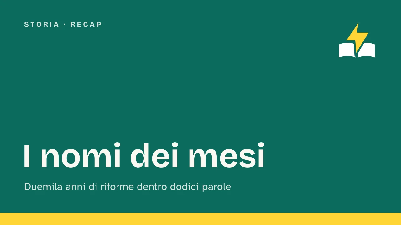 Slide 1 della presentazione su Da dove vengono i nomi dei mesi: I nomi dei mesi