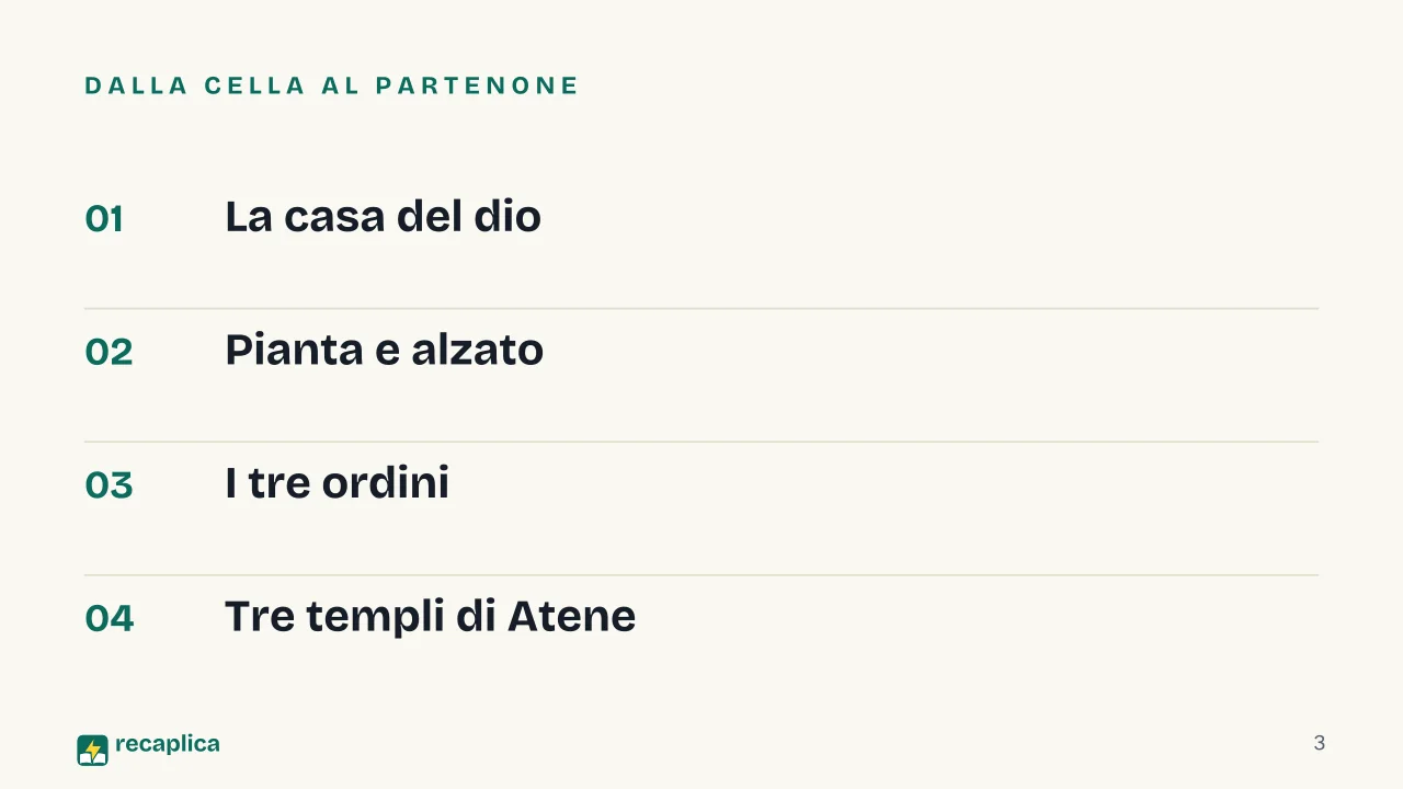 Slide 3 della presentazione su Tempio greco: Dalla cella al Partenone