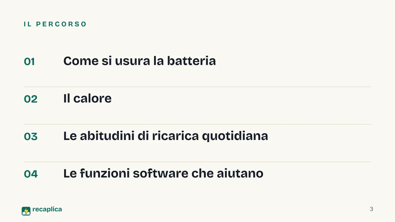 Slide 3 della presentazione su Batteria dello smartphone: Il percorso
