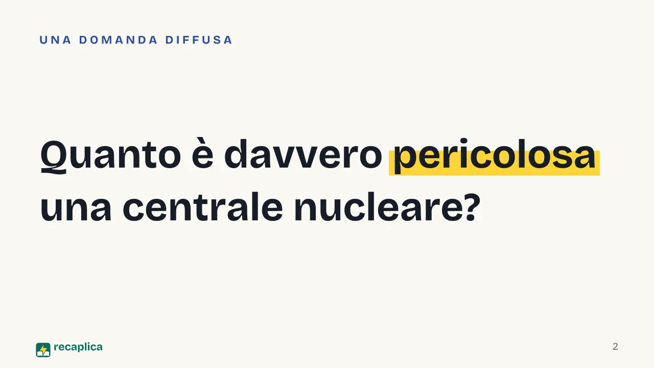 Slide 2 della presentazione su Centrale nucleare: Quanto è davvero pericolosa una centrale nucleare?