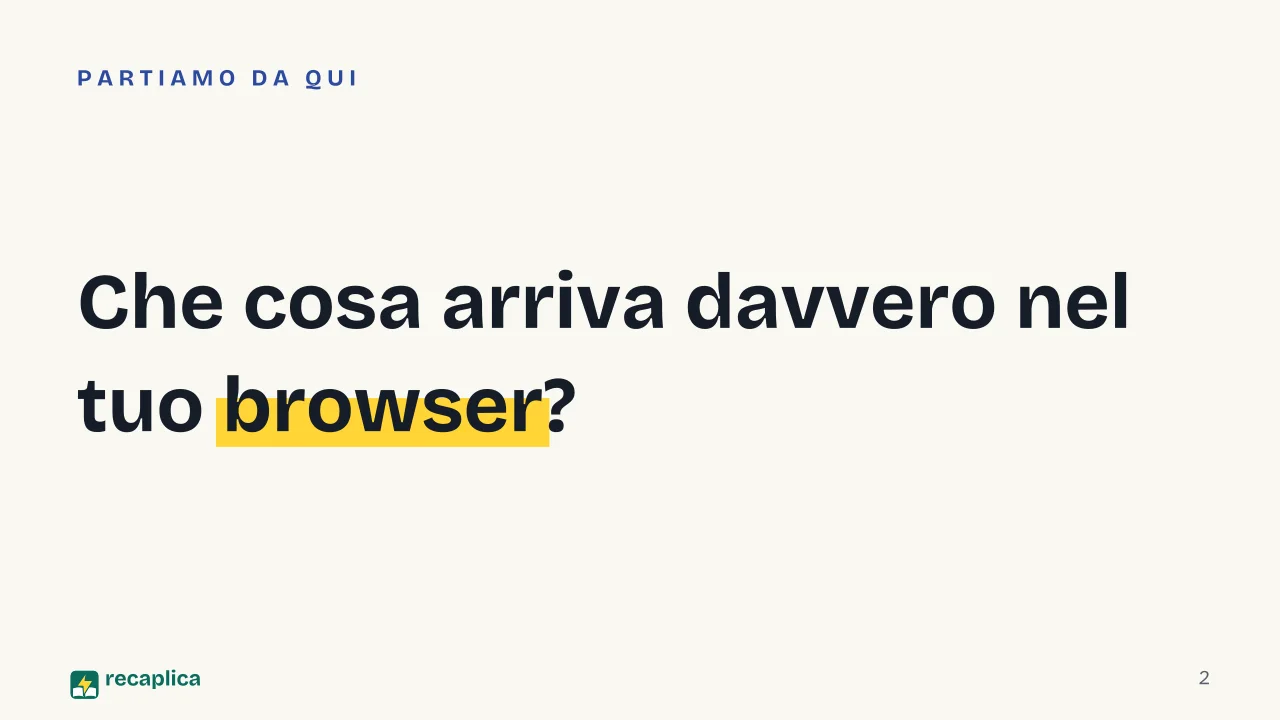 Slide 2 della presentazione su PHP: Che cosa arriva davvero nel tuo browser?
