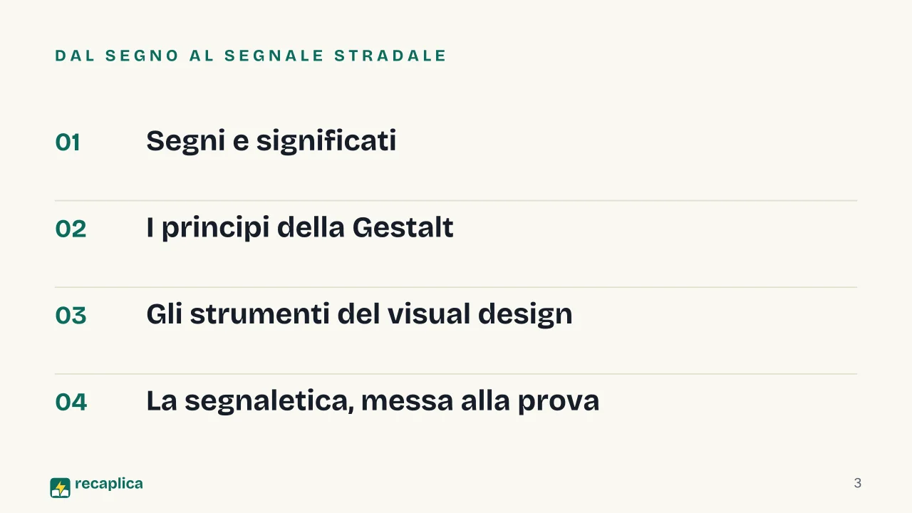 Slide 3 della presentazione su Comunicazione visiva: Dal segno al segnale stradale