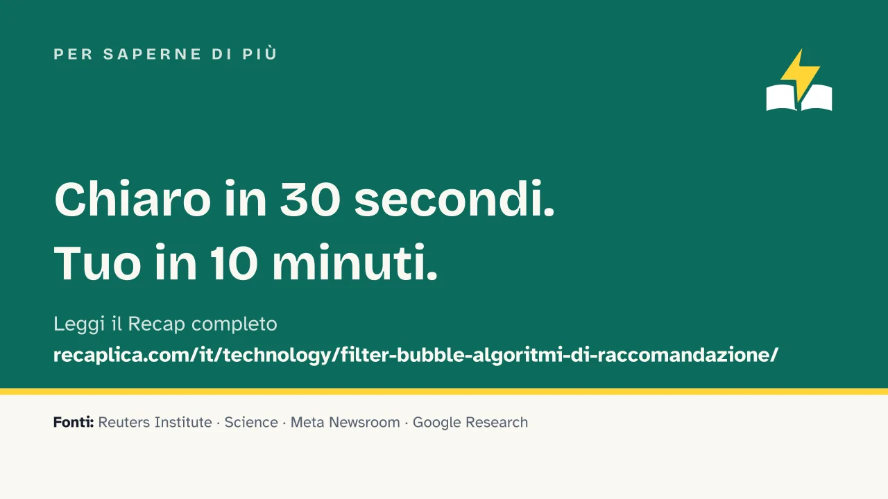 Slide 15 della presentazione su Filter bubble: Per saperne di più