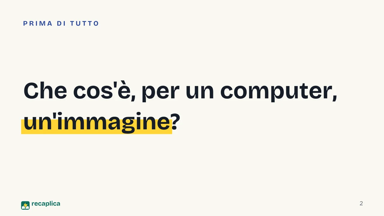 Slide 2 della presentazione su Immagine vettoriale e bitmap: Che cos'è, per un computer, un'immagine?