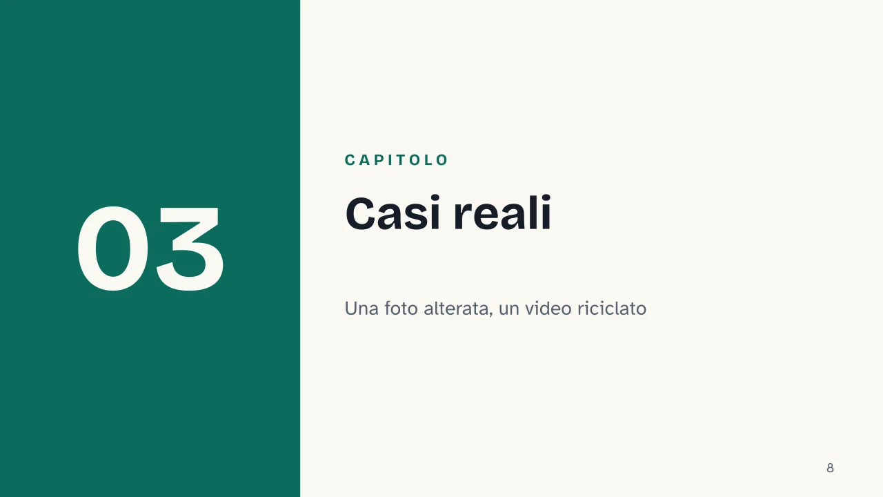 Slide 8 della presentazione su Intelligenza artificiale e cultura pop: Capitolo 03: Casi reali