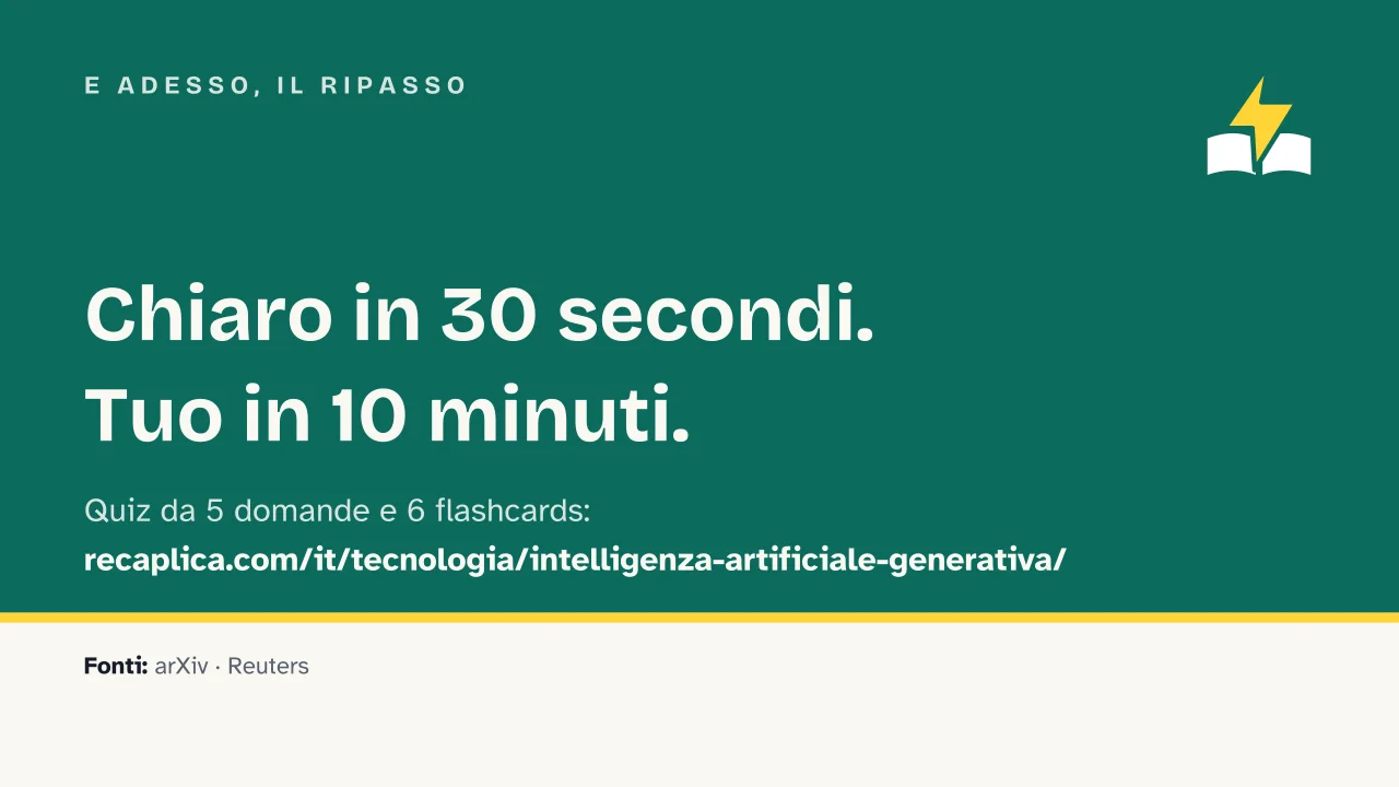 Slide 18 della presentazione su Intelligenza artificiale generativa: E adesso, il ripasso