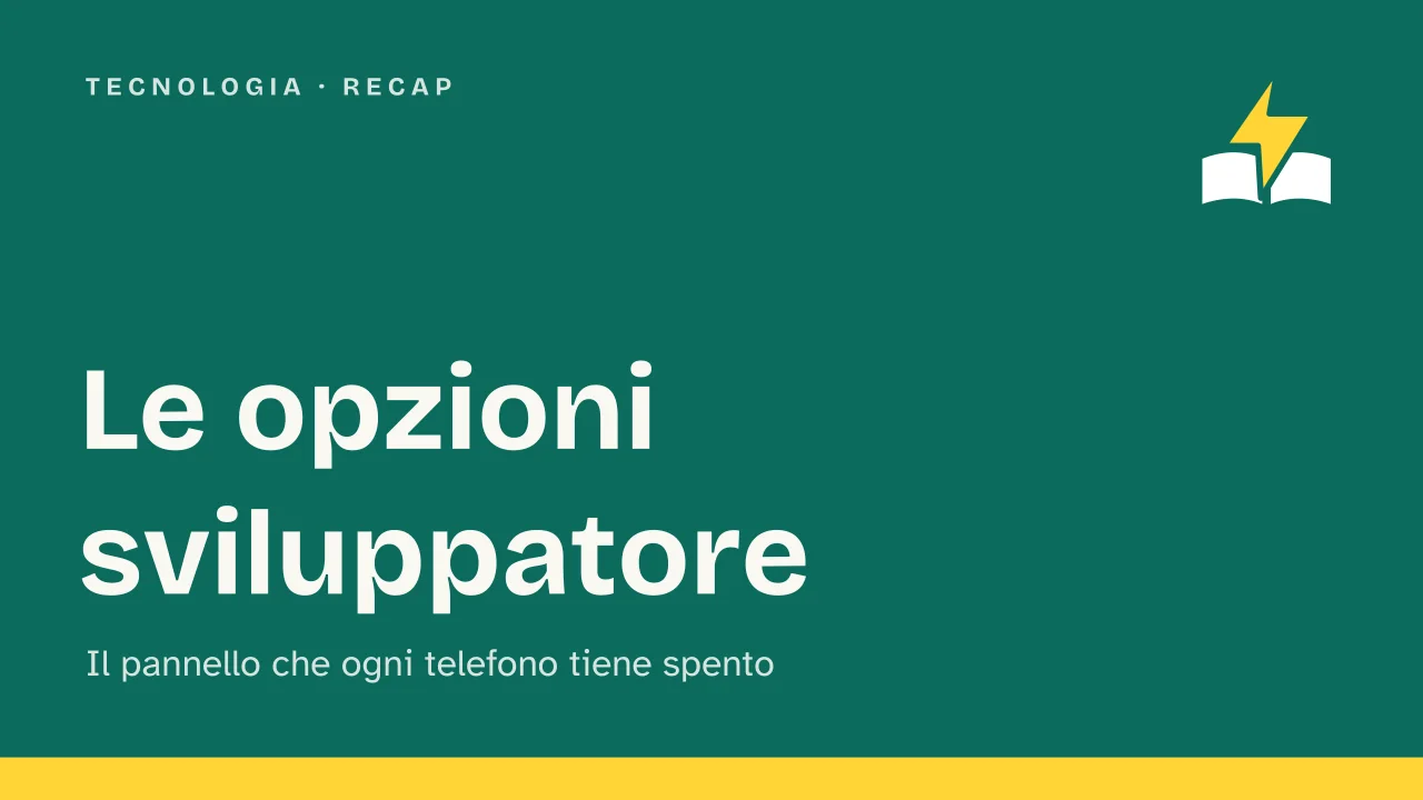 Slide 1 della presentazione su Opzioni sviluppatore: Le opzioni sviluppatore