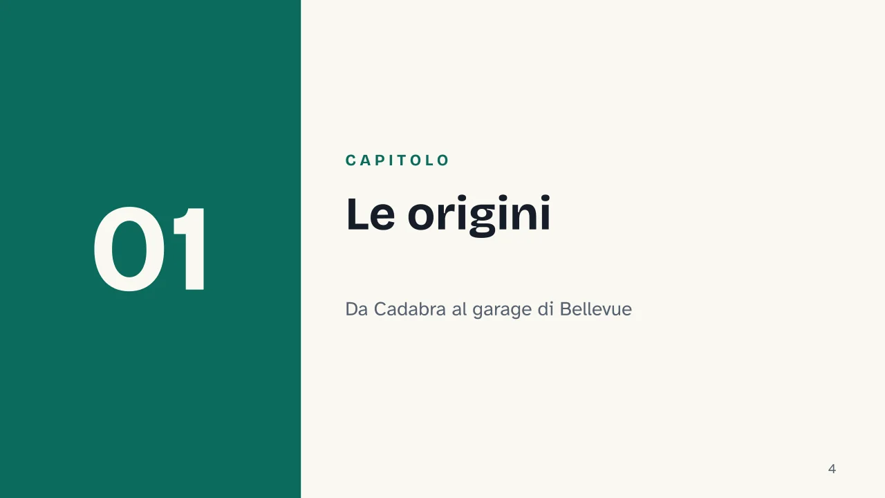 Slide 4 della presentazione su Amazon e Jeff Bezos: Capitolo 01: Le origini