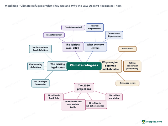 Mind map: Climate Refugees